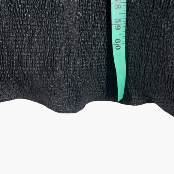 Dessy Collection One Shoulder Metallic Textured Dress in Black - Picture 9 of 9